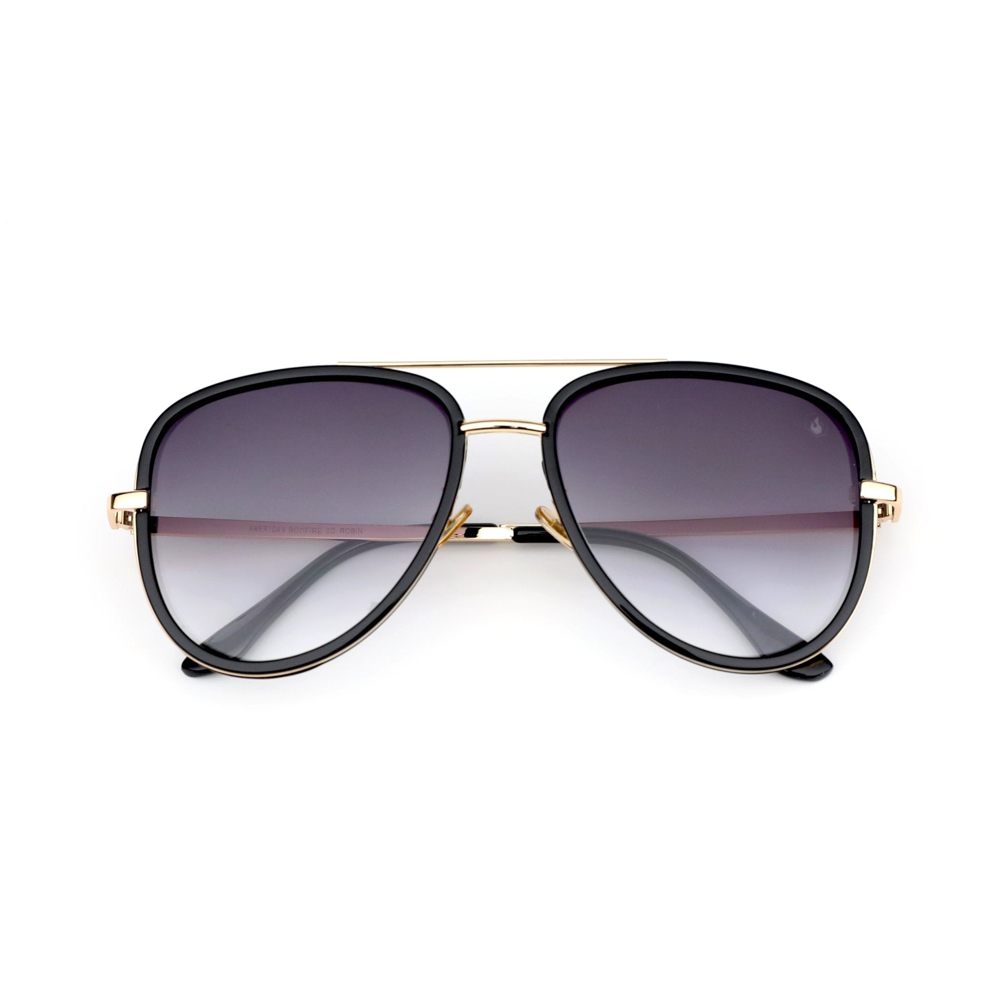 Bonfire Black Aviator Sunglasses with Brown Lenses Skyline – Bonfire Shades main image 3